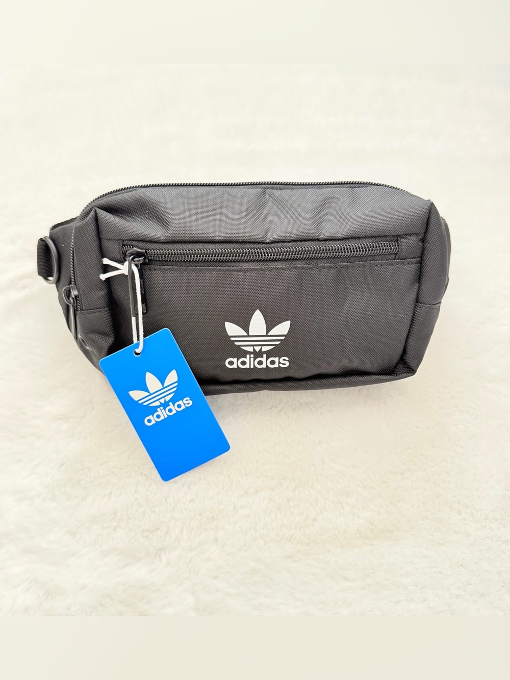 Adidas Black Waist Bag with White Trefoil Logo - Picture 13 of 13